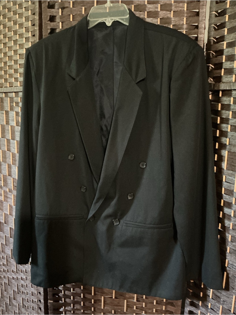 Classic Black Double-Breasted Men’s Blazer